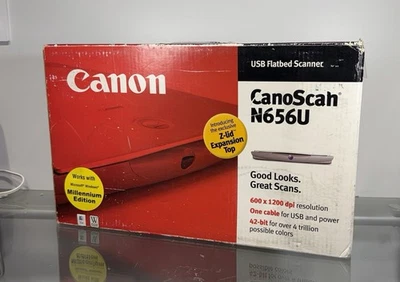 Canon CanoScan N656U Flatbed Scanner USB Tested Z-Hinge Works Great Vuescan - Image 1 of 4