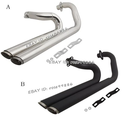 For Honda Shadow VLX 600 VT600C 1988-2008 Full Exhaust System Black Muffler Pipe - Image 1 of 4