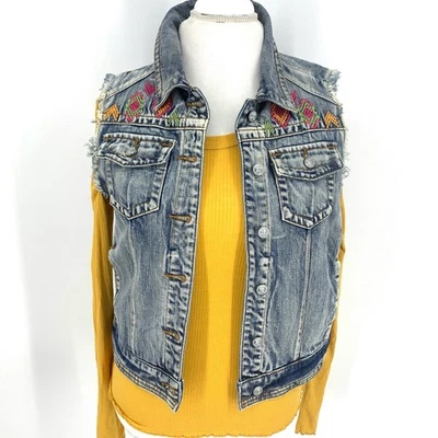Chaleco vaquero bordado Rock & Roll vaquera, talla L Foto 1 de 4