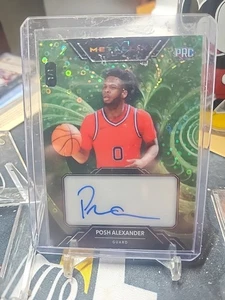 2024 WILD CARD POSH ALEXANDER METALLIX GREEN RC AUTO 1/1 PRC DAYTON - Picture 1 of 4