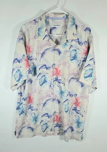Tommy Bahama Hemd XL Herren Vintage Hawaii Blumen Knopf Kurzarm  - Bild 1 von 7