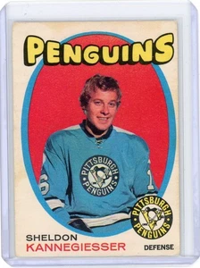 1971-72 O-PEE-CHEE SHELDON KANNEGIESSER #190 PITTSBURGH PENGUINS VG VERY GOOD - Picture 1 of 2