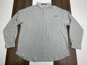 NEU Columbia PFG Herren Größe XL grau geknöpftes Hemd Omni Shade Langarm neu mit Etikett $ 48 - Bild 1 von 16