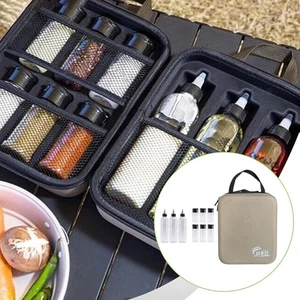 11Pcs Camping Spice Jars Kit 6 Powder and 3 Liquid Containers for Outdoor - Picture 1 of 7