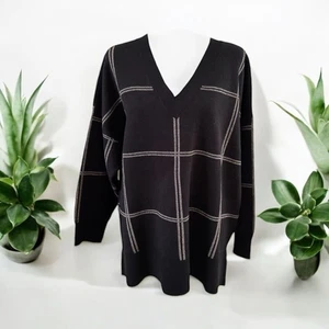 Philosophy Damenpullover V-Ausschnitt 3/4 "Ärmel schwarz Größe 2X neu mit Etikett - Bild 1 von 14