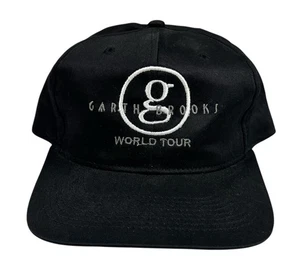 Gorra negra vintage años 90 Garth Brooks Snapback gira mundial música country - Imagen 1 de 8