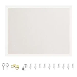 12 In. X 16 In. Outdoor Bulletin Board with Linen, Linen Cork Board for School, - Picture 1 of 12