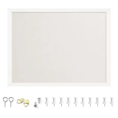 12 In. X 16 In. Outdoor Bulletin Board with Linen, Linen Cork Board for School, - Image 1 of 4