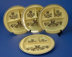4 RARE Vintage Pfaltzgraff Village 10” Melamine Adult Divided Dinner Plates New - Picture 1 of 7