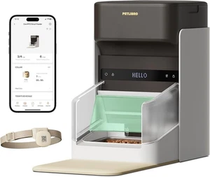 Petlibro RFID Automatischer Katzenfutterautomat, Halsbandanhänger-aktiviert 3L, braun - Bild 1 von 8