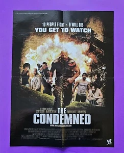 WWE STONE COLD STEVE AUSTIN THE CONDEMNED BEER Poster 16"×21" WWE Magazine 2007 - Picture 1 of 9