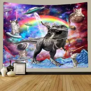 Funny Cat Wars Wall Art Poster Tapestry Wall Hanging Large Background - Picture 1 of 6