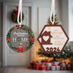 Christmas In New Home Ornament Couples Home Ornament 2024, New Home Gift - Picture 1 of 7