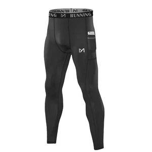MEETYOO Men's Compression Pants Base Layer Running Tights Leggings for Sports - Picture 1 of 10