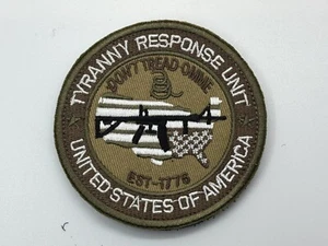 TYRANNY RESPONSE UNIT American Hook & Loop Morale Patch 3,1 pollici - Foto 1 di 1