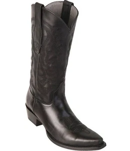 Botas Occidentales Los Altos NEGRAS Genuinas Premium Cuero Punta de Corte Punta Vaquero Ancho D - Imagen 1 de 1