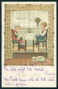 Postal firmada por artista P. Ebner Children M M Vienne 1158 TC4698 - Imagen 1 de 2