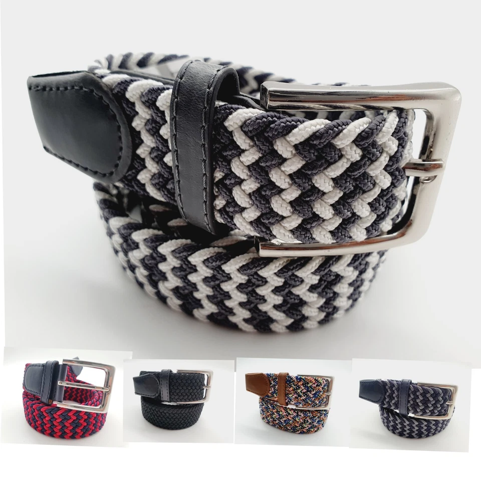 Herren Damen Gürtel Stretchgürtel Jeansgürtel Stoffgürtel schwarz rot blau grau - Bild 1 von 4