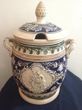 Vintage German Punch Bowl Tureen R. Merkelbach Grenzhausen Rare With Lid 5 Liter