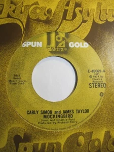 CARLY SIMON & JAMES TAYLOR * 45 * Mockingbird / Pain* 1974 * UNPLAYED Vinyl * RI - Picture 1 of 1