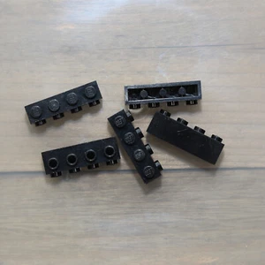 LEGO 30414 Black Modified Brick 1X4 With 4 Knobs On Side QTY 5 - Picture 1 of 1