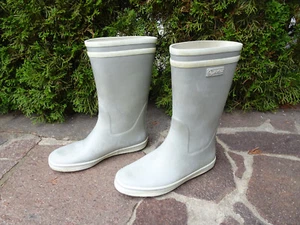ORIGINAL graue Aigle Gummistiefel Segelschuhe Segelstiefel Gr. 37 - Bild 1 von 8