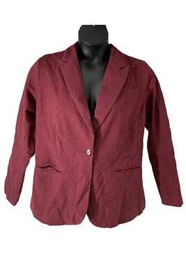 Blazer Joan Rivers Classic Signature Borgoña Foto 1 de 2