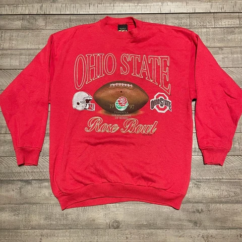 Vintage 1997 Ohio State Rose Bowl Tournament OSU Crewneck Sweatshirt XL Cover