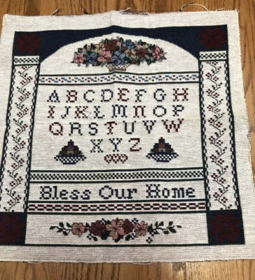 Bless Our Home Tapeçaria Decorativa AMOSTRADOR Painel de Tecido Travesseiro Pendurado na Parede - Imagem 1 de 4