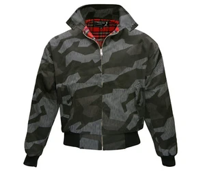Heavy England Style Jacket Tartan Lined Splinter Camo Punk Skinhead Army - Picture 1 of 9