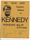 5/29/68 Robt Kennedy California Primary La Event Flier Just Days Before Was Shot