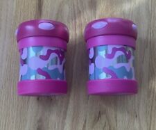 Two Thermos Pink Insulated 8oz 8 Ounce Travel Tumbler Coffee Mug Jug