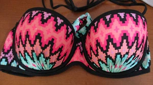 ARDENE SWIM~Multi-Color AZTEC BIKINI Swimsuit TOP SWIMWEAR~Womens Large - Foto 1 di 3