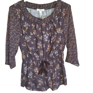 Blusa georgette doble manga 3/4 Halston - Imagen 1 de 4