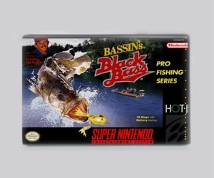 BASSIN'S BLACK BASS / SNES - IMÁN NEVERA 2"x3" (retro super nintendo - Imagen 1 de 3