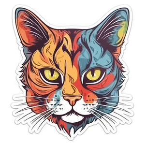 Cartoon Amerikanisch Kurzhaar Katze Aufkleber Vinyl Autoaufkleber - Bild 1 von 4