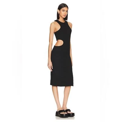 Vestido Steve Madden Talia Texturizado Midi Negro Talla L Foto 1 de 4