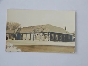 Foto real Standish Michigan MI RPPC The Trading Post Good Eats - Imagen 1 de 2