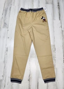 Disney Pants Boys XL Khaki Embroidered Mickey Mouse - Picture 1 of 8