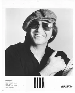 50's Doo Wop Pop Rock Folk DION B&W 8x10 Publicity PHOTO - Picture 1 of 1
