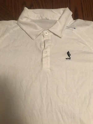 BROOKLYN NETS 官方团队 ISSUE ADIDAS POLO 衬衫 罕见 男式 KYRIE JERRY WEST! — 第 1/4 张图片