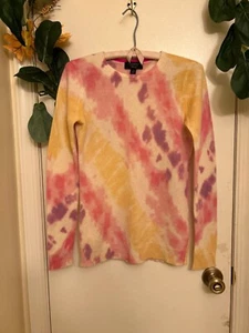 Charter Club Luxus Damen 100% Kaschmir Preppy Batik Pullover Gr. S - Bild 1 von 11