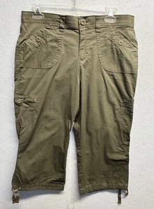 Gloria Vanderbilt Womens Olive Capri Cargo Pants Size 8 - Picture 1 of 11