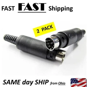 6 Pin Mini DIN Male Plug Connector - replacement end - solder type - Picture 1 of 2