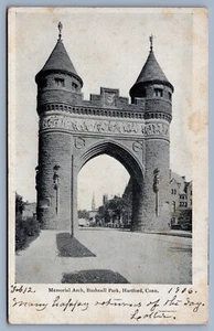Memorial Arch, Bushnell Park Hartford, Conn. c1905 Postcard - Picture 1 of 2