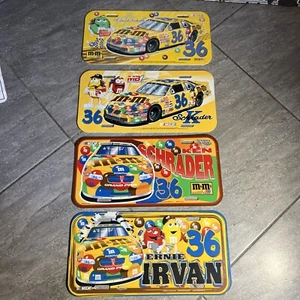 (1)Ernie Irvan #36 (3) Ken Schrader NASCAR M&M M&M’s Plastic License Plates Lot - Picture 1 of 8