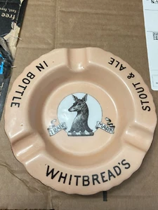 Vintage Whitbread's Stout & Ale In Bottle 5.25" Ceramic Ashtray *Pre-Owned* pp1 - Picture 1 of 6