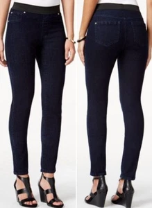 Leggings INC Talla 6 Denim Azul Marino Lavado Oscuro Cintura Elástica - Imagen 1 de 4