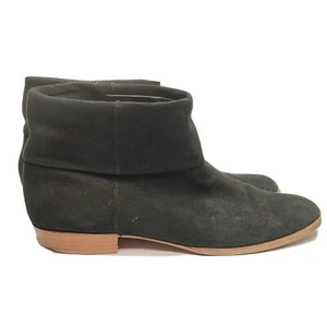 Sigerson Morrison boots 10 M black suede ankle booties cuffed - Picture 1 of 9