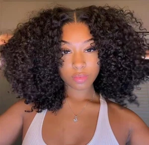 Curly Wigs 13*4 Popping Fluffy Curl 20 Inch 210% Density Human Hair Wig Glueless - Picture 1 of 7